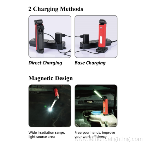 COB Rechargeable Work Light with Charging Base